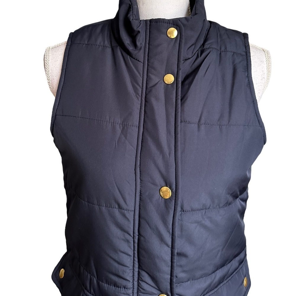Crown & Ivy Blue Zip Up Vest Size XS - Picture 4 of 17